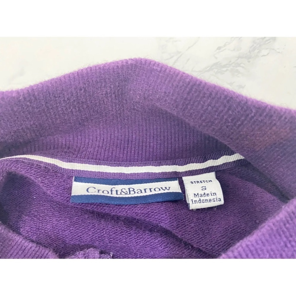 Croft & Barrow Women's Jacket Small Purple Zip Up Pockets Cotton Activew… - Picture 4 of 4